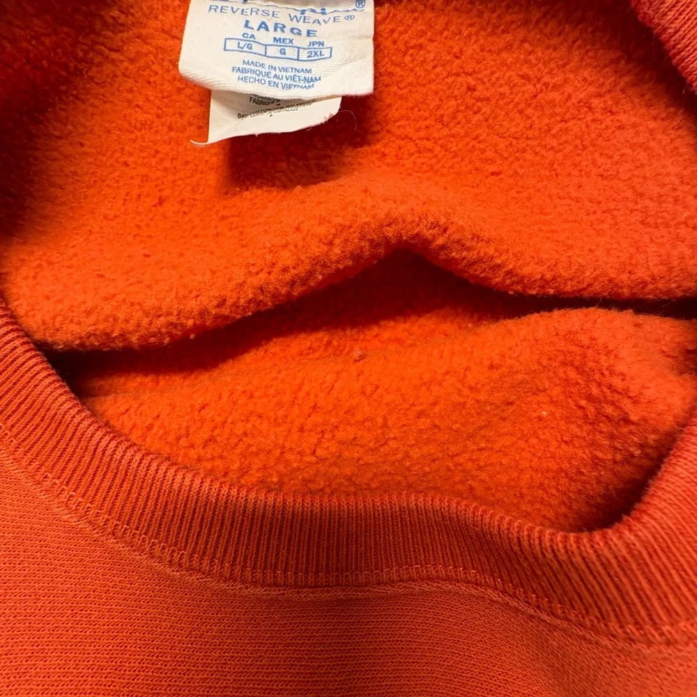 Champion Vibrant Orange Long Sleeve Crop Top Size Large - Picture 6 of 7